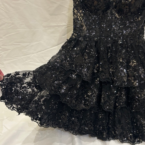 Sherri Hill Black Party dress.  Size 4, like new! - Picture 6 of 12